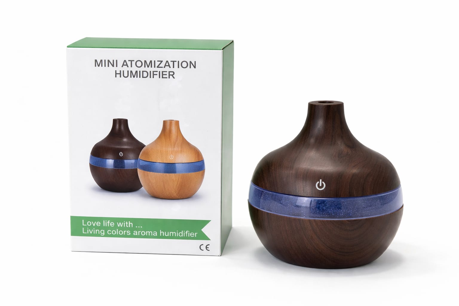 Aroma Diffuser – LED Luftbefeuchter in Holzoptik